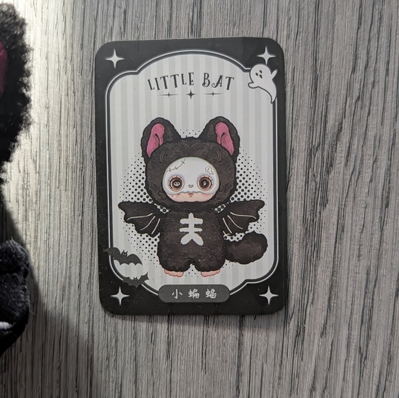 Kawaii Goth Bat Plush Bag Charm Keychain Creepy Cute Halloween - Picture 2 of 7